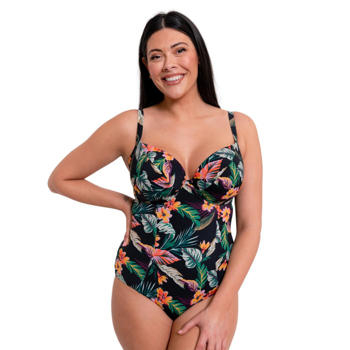 Curvy Kate Cuba Libre Padded Plunge Swimsuit - Print Mix - 42DD