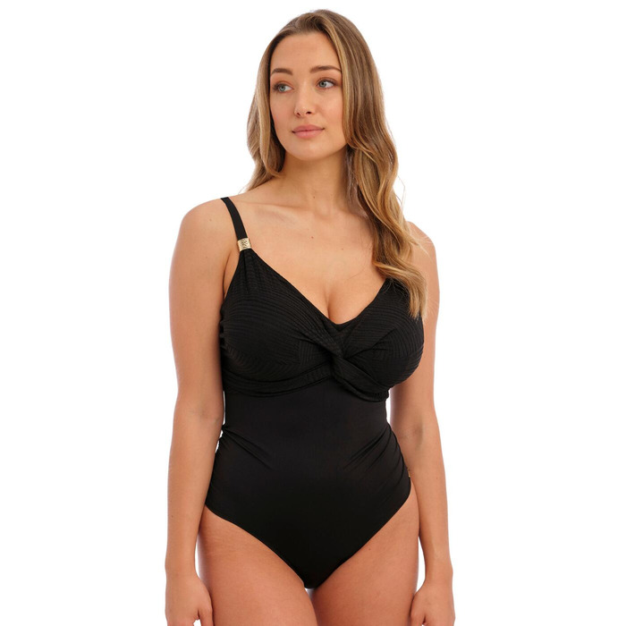 Fantasie Ottawa Underwired Twist Front Swimsuit - Black - 42E