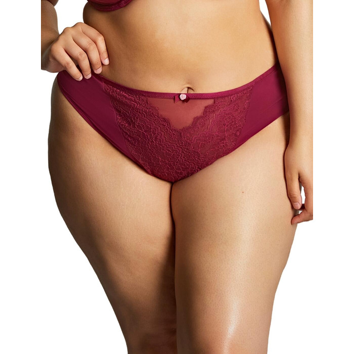Sculptresse by Panache Natalia High Leg Brief - Bordeaux Red - M - 12