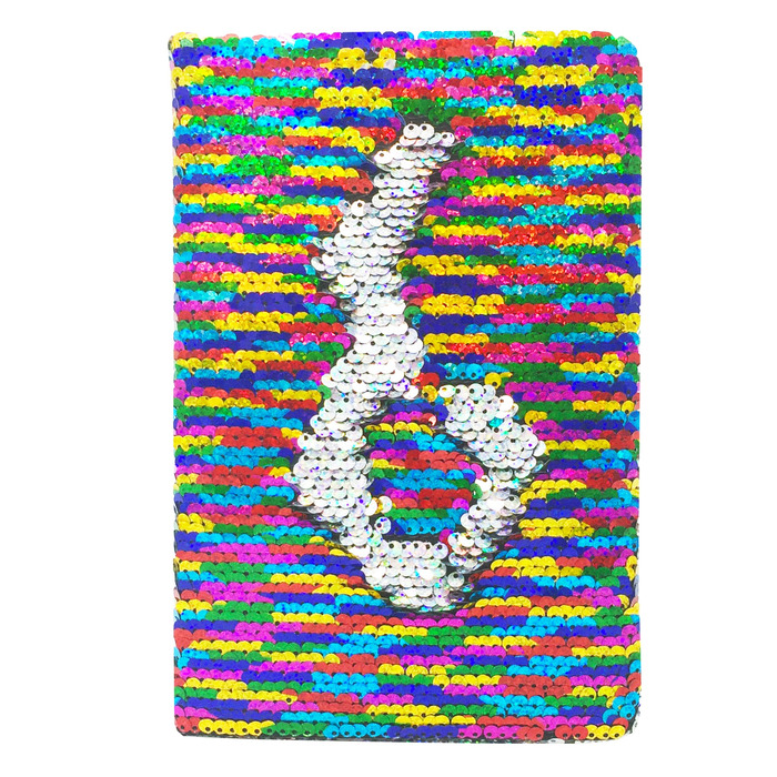 Exerz Reversible Sequin Notebook A5 Size - Rainbow