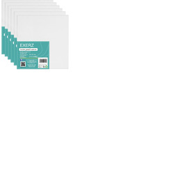 Exerz 30x30cm Canvas Panels 6pcs - 3mm 280gsm 100% Cotton -Square Shape Blank Artist Canvas Board