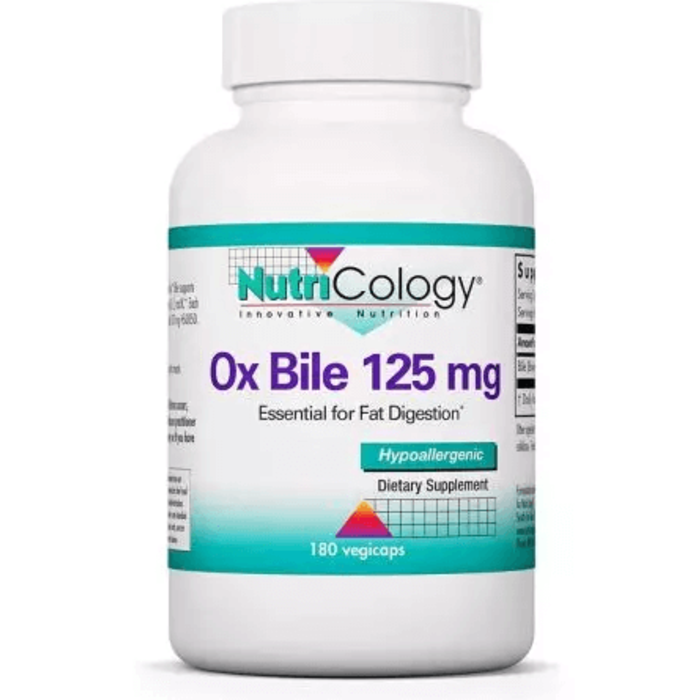 Nutricology Ox Bile | 125mg | 180 Capsules