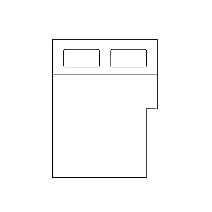 Corner Rectangle Cut Out