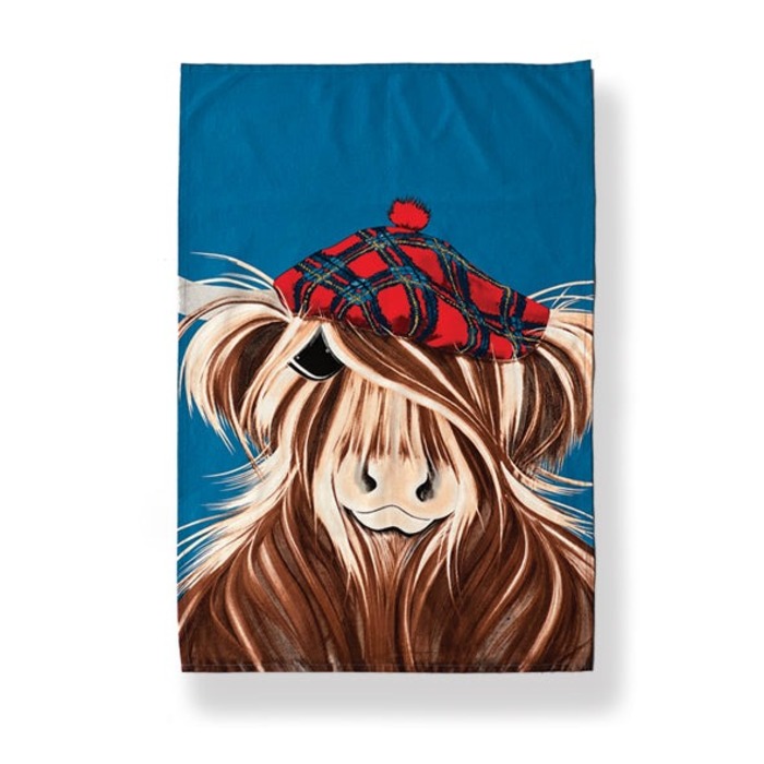 McMoo Tea Towel Hamish Highland Cow