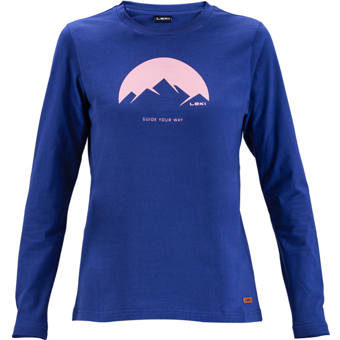 Leki Long Sleeve Women's T-Shirt Denim/ Papaya Punch L
