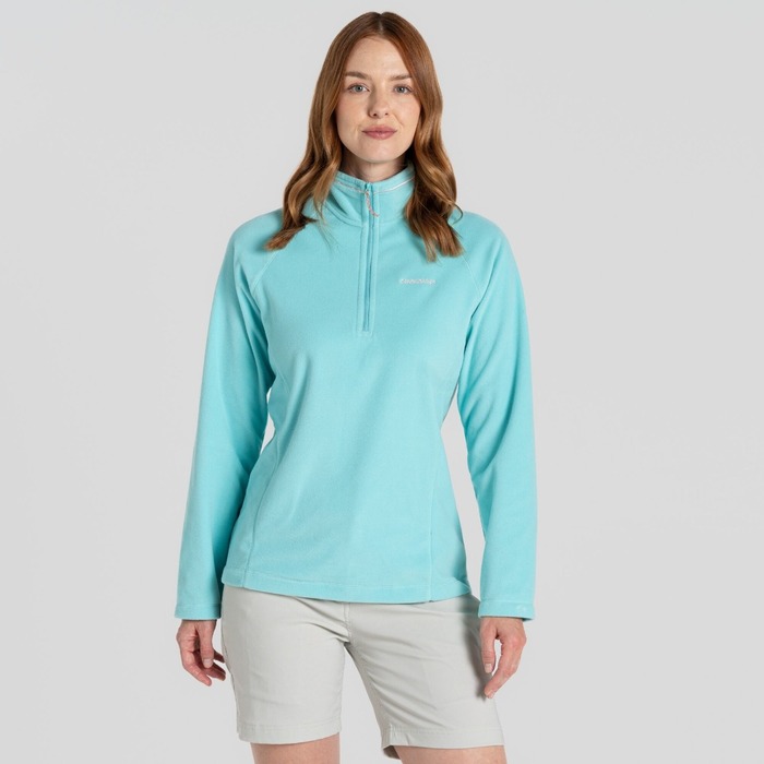 Craghoppers Women's Miska VI Half Zip Fleece Aqua Sky 16