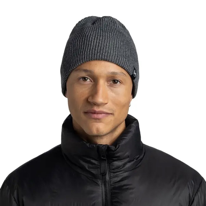 Buff Renvi Full Fleece Beanie Grey Heather