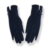 Couthie Ladies Plain Navy Gloves with Pom Pom