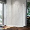 ELEGANT 1200X800mm Easy Clean Walk-In Shower Enclosure (Inc Shower Panels + Stone Resin Tray + Waste)