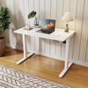 ELEGANT White Electric Standing Desk with Smart Memory Panel, LED Display & Child Lock 100x60cm