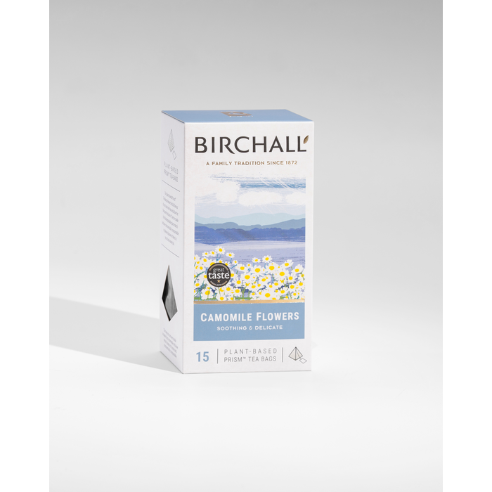 Birchall Camomile Flowers - 15 Plant-Based Prism Tea Bags