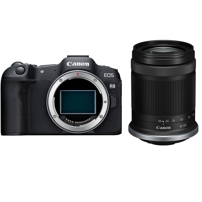 Canon EOS R8 Mirrorless Camera with RF-S 18-150mm f/3. 5-6. 3 IS STM Lens