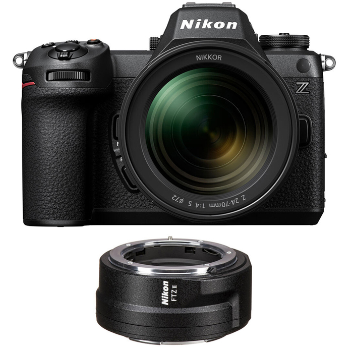 Nikon Z6 III Mirrorless Camera with Z 24-70mm f/4 S Lens with FTZ II Mount Adapter