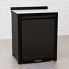 Draco Grills Teak Carbon Line Black Solid Stainless Single Fridge Cabinet with Ceramic Top