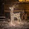 Pre-Lit Christmas Gold Laser Lit Deer 80cm with 600 Warm White LED Micro-Lights