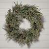 The Christmas Centre Winter Woodland 26in (66cm) Prelit Christmas Wreath with Warm White Battery Operated LED Lights