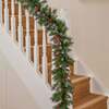The Christmas Centre Frosted Winterberry 9ft (275cm) Prelit Christmas Garland with Warm White Battery Operated LED Lights