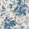 Laura Ashley Uffington Roses Wallpaper Dark Seaspray 140324