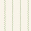 Do the Wiggle Stripe Wallpaper Green / Cream World Of Wallpaper 50476