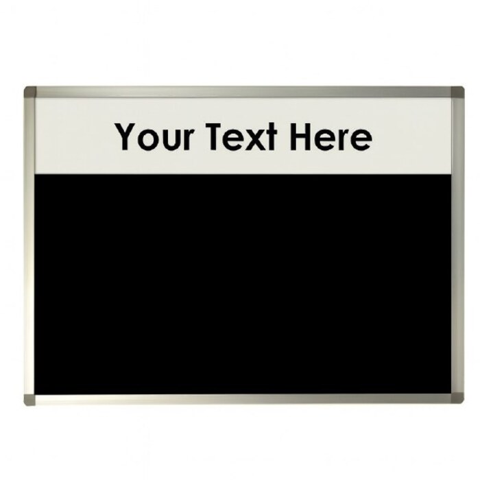 Felt Noticeboard with Header and Aluminium Frame