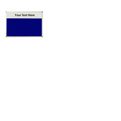 Felt Noticeboard with Header and Aluminium Frame