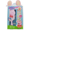 Peppa Pig Hair Gift Set 3 Pieces (This hair set contains: 1x Swivel Mirror Hairbrush 1x Peppa Pig Ear Hair Clips 1x Alphabet Stickers)