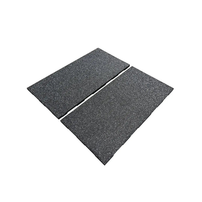 Gym Gear Black Rubber Tile Grey Fleck