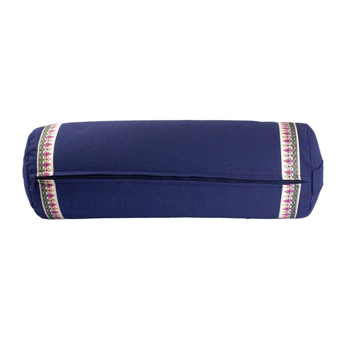Yoga Mad Buckwheat Yoga Bolster with Ribbon Trim