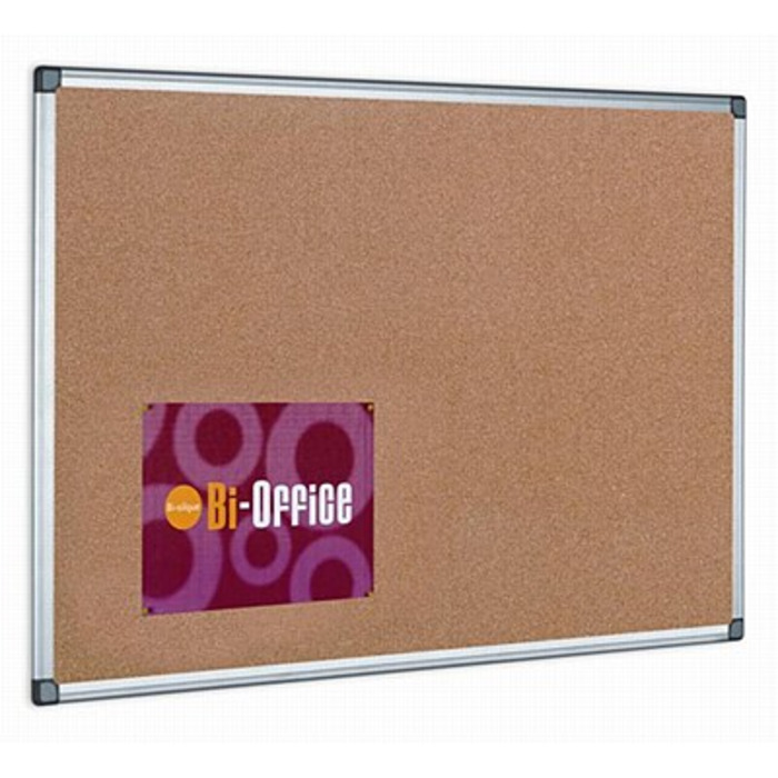 Bi-Office Cork Board Aluminium Frame 1200 x 900mm