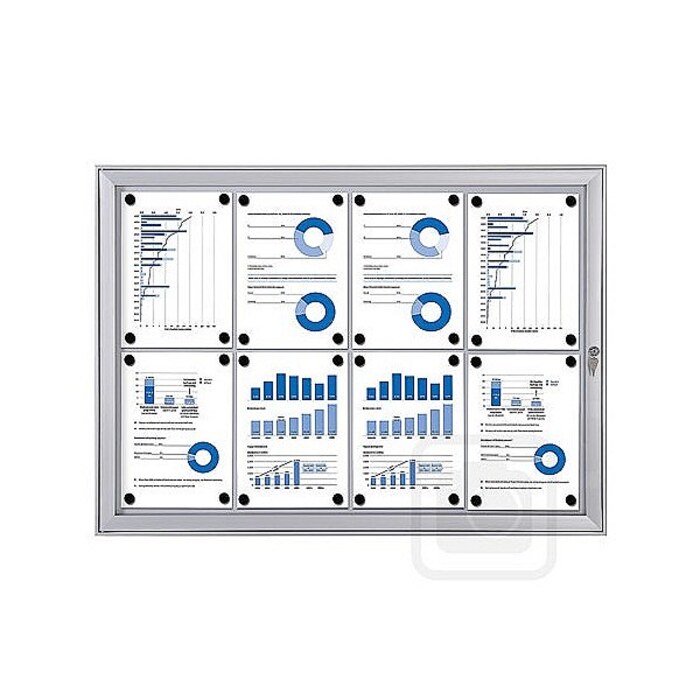 Indoor/Outdoor Lockable Whiteboard