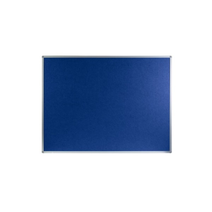 Boards Direct Felt Noticeboard Aluminium Frame 1200 x 900mm BLUE