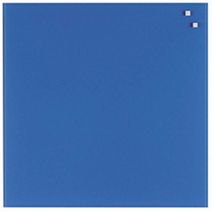 NAGA Magnetic Glass Noticeboard COBALT BLUE 45 x 45cm