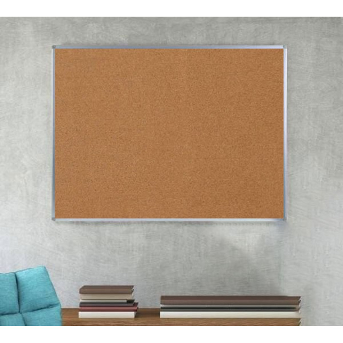 Boards Direct Cork Board Aluminium Frame 1500 x 1200mm