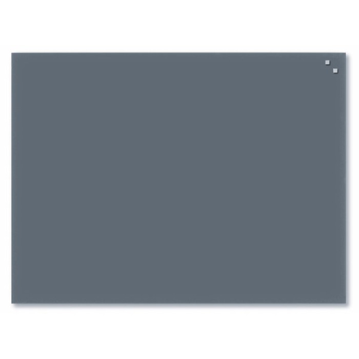 NAGA Magnetic Glass Noticeboard GUNMETAL GREY 60 x 80cm