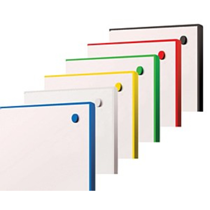 WriteOn Coloured Edge Whiteboard 1176 x 1176mm Black Edge