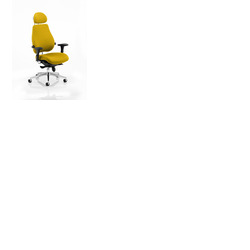Chiro Plus 'Ultimate' Posture Chair Senna Yelllow Fabric