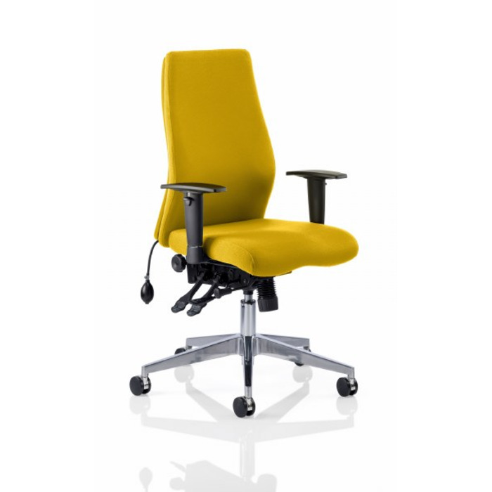 Onyx Posture Chair Senna Yelllow Fabric