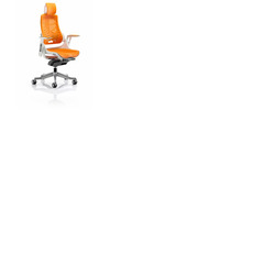 Zure Executive Chair with Headrest Orange Elastomer