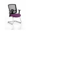 Portland Cantilever Visitor Chair Tansy Purple fabric seat