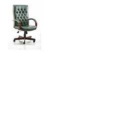 Chesterfield Traditional Leather Armchair Green