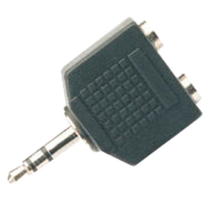 Adaptor 3. 5mm Stereo Jack To 2 x 3. 5mm Stereo Jack