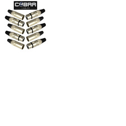Pk 10 XLR Connector - 3 Pin Plugs - 5 x Female, 5 x Male