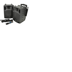 Portable PA System with UHF Mics, Bluetooth & DVD