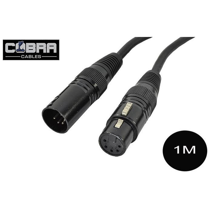 5 Pin DMX Lead 1M XLR Male to Female