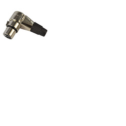 XLR Connector Female Right Angle Style - Strong Cable Grip, Metal Body