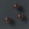 NAGA Sphere Wood Magnets Walnut Pk 3