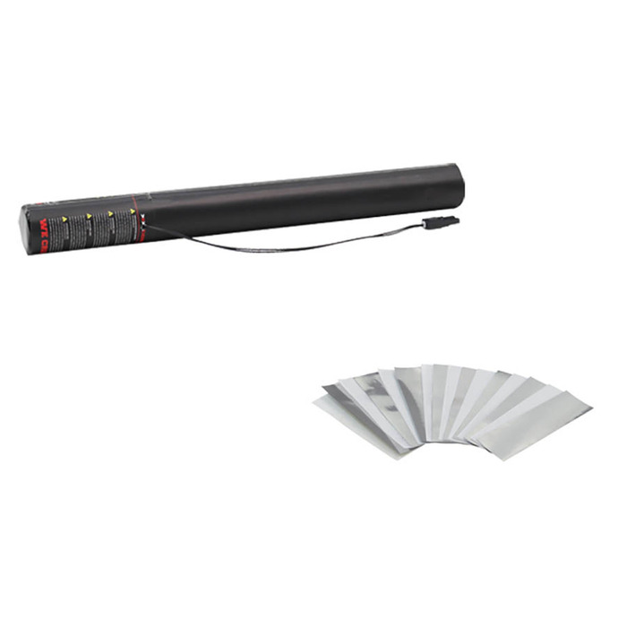 Electric Confetti Cannon 50cm White/Silver