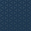 Metro Illusion Geometric Wallpaper - Navy Blue and Gold - WOW005