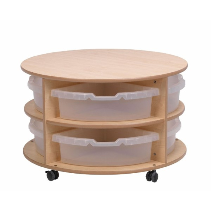 Double Tier Mobile Circular Storage Unit