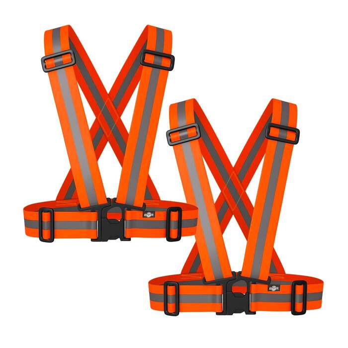 BTR Cycling & Running High Vis Reflective Fluorescent Vests, Sashes